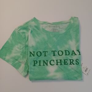NEW Wound Up Not Today Pinchers Tie Dye St Patty Day Tee Sz L
